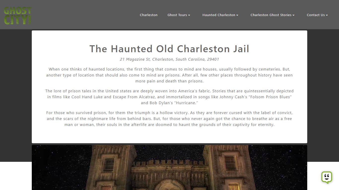 The Haunted Old Charleston Jail and her Ghosts - Ghost City Tours